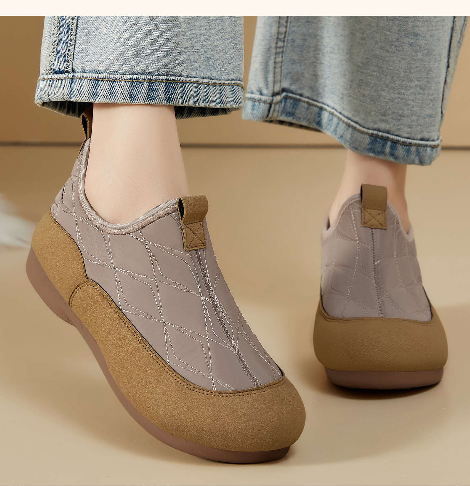 Winter Cloth - Damskie zimowe ocieplane buty wsuwane z