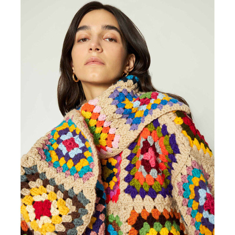 Kolorowe swetry szydełkowe z k – Winter Clothing Cute recenzja i cena