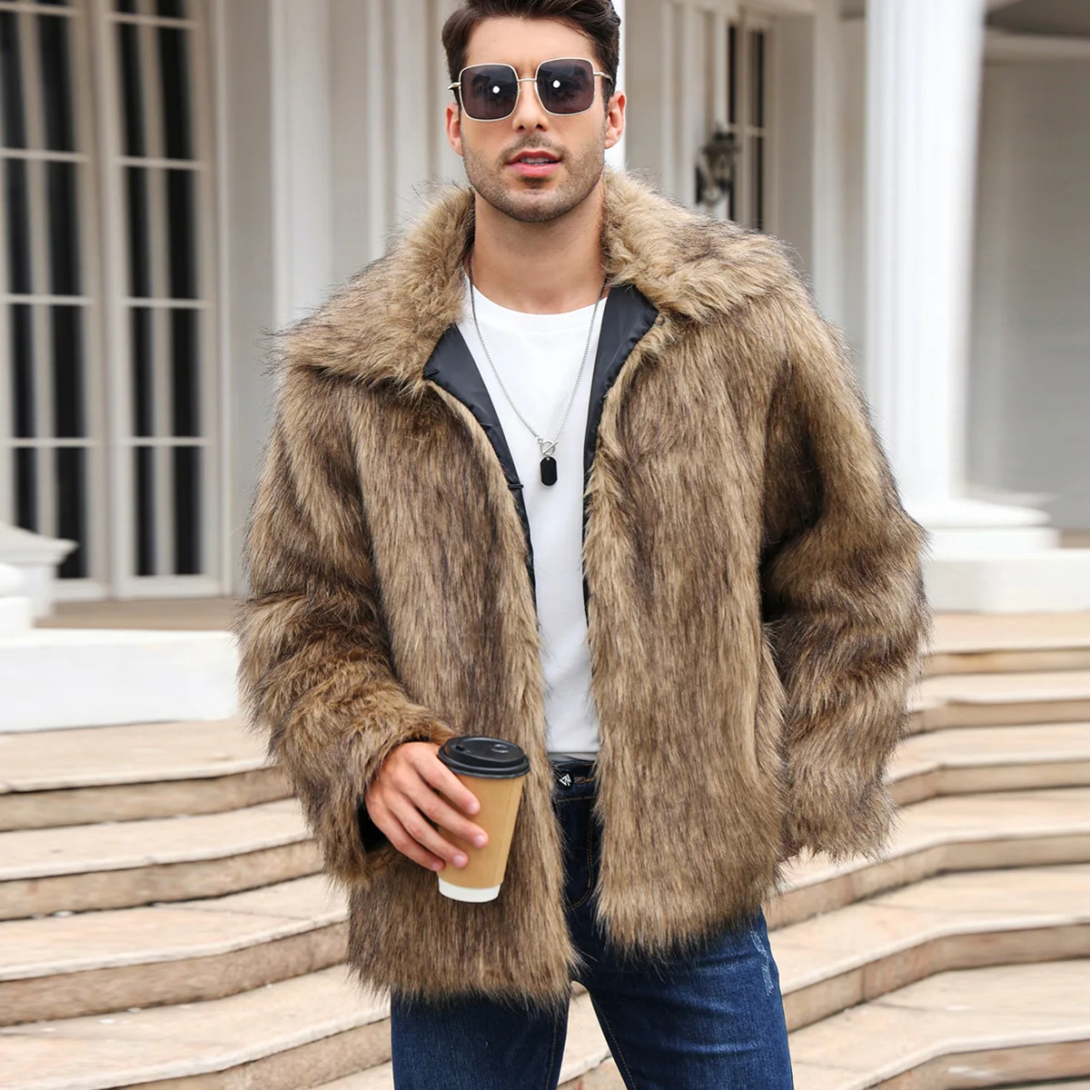 Mężczyźni Kurtka ze sztucznego – Winter Clothing Cute recenzja i cena